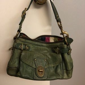 Coach 1127 Legacy Vachetta Satchel- Pond Green